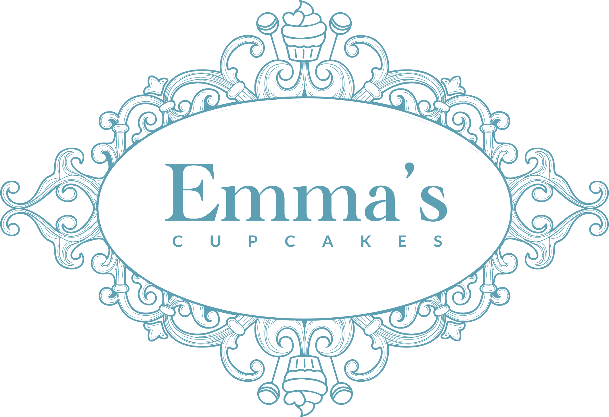 Emma's Cupcakes Nice popcakes cupcakes cakes logo-bleu